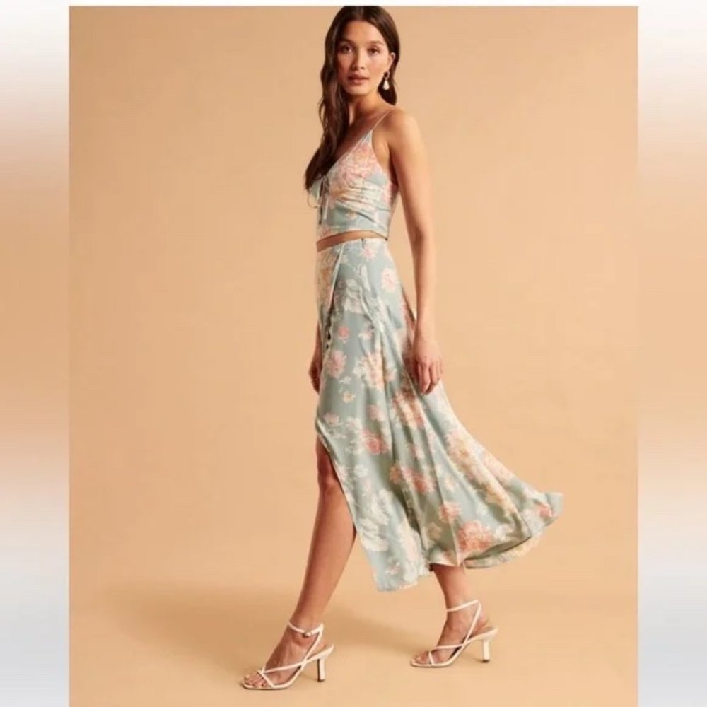 NWT Abercrombie & Fitch Maxi Skirt and Cropped Top Set